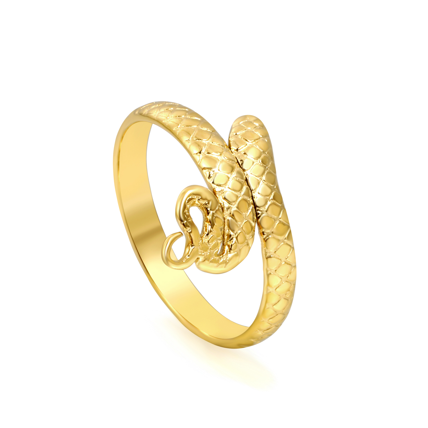 18K Gold PVD Stainless Steel Coiled Snake Ring