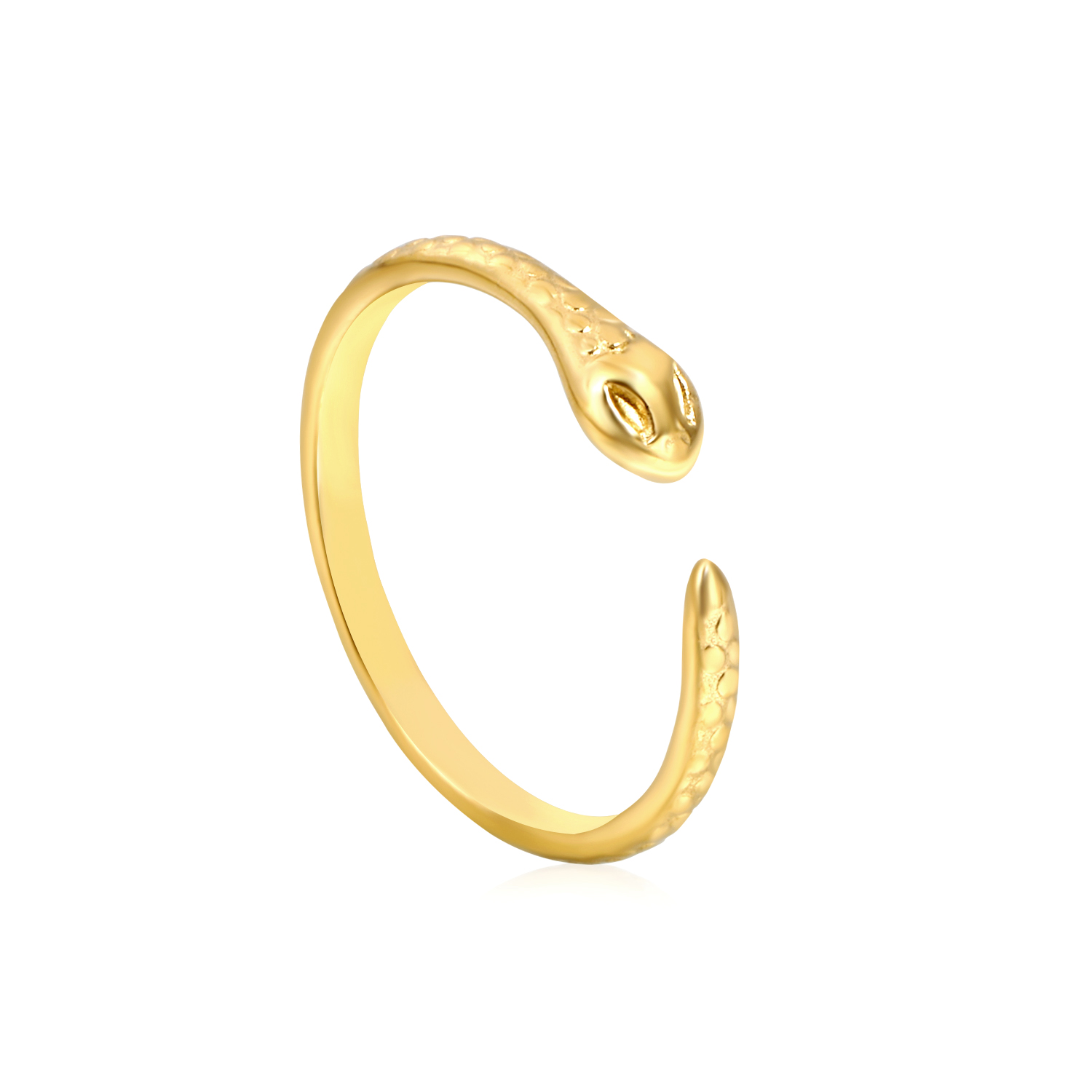 18K Gold PVD Stainless Steel Adjustable Snake Ring